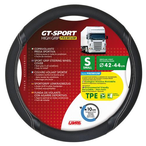 Lampa Κάλυμμα Τιμονιού Φορτηγού GT-SPORT Μαύρο με Ασημί Ραφή – 42/44 cm small
