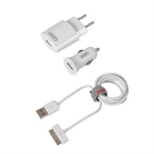 Lampa Καλώδιο Φορτισης / Συγχρονισμού USB για Apple 100cm 30pin με αντάπτορα USB αναπτήρα 12V/24V και αντάπτορα 220V