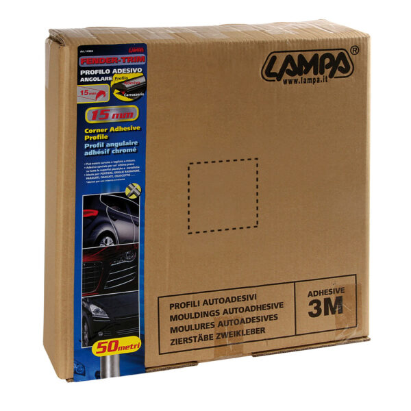 Lampa ΑΥΤΟΚΟΛΛΗΤΟ TRIM ΜΕ ΓΩΝΙΑ ΓΙΑ ΠΟΡΤΕΣ, ΠΡΟΦΥΛΑΚΤΗΡΕΣ, ΦΤΕΡΑ   ΠΑΧΟΣ 15mm ΜΗΚΟΣ ΚΟΥΛΟΥΡΑΣ 50m - Image 2