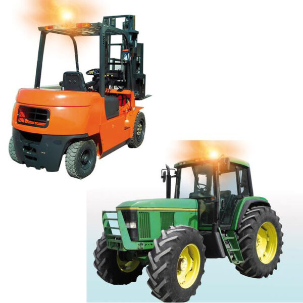 Lampa Φάρος RH-2 12V/24V Μαγνητικός με φις αναπτήρα Πορτοκαλί 130x195mm - Image 3