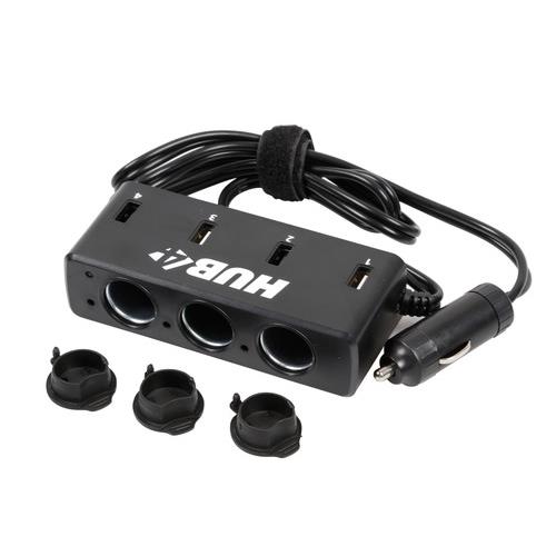 Lampa Αντάπτορας Αναπτήρα Τριπλός με 4 USB 12/24V με καλώδιο 85cm