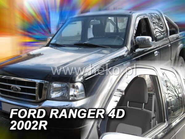 Heko ΑΝΕΜΟΘΡΑΥΣΤΕΣ ΓΙΑ MAZDA B2500 / B2600 / FORD RANGER 2D/ 4D / RANGER 1ΜΙΣΗ ΚΑΜΠΙΝΑ EXTRA CAB 1997-2007 ΖΕΥΓΑΡΙ ΑΥΤΟΚΙΝΗΤΟΥ ΑΠΟ ΕΥΚΑΜΠΤΟ ΦΙΜΕ ΠΛΑΣΤΙΚΟ HEKO - 2 ΤΕΜ.