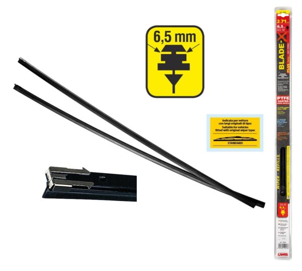 Lampa ΛΑΣΤΙΧΑ ΥΑΛΟΚΑΘΑΡΙΣΤΗΡΩΝ 71CMX6,5MM BLADE-X PLUS ΜΕ ΕΠΙΚΑΛΥΨΗ PTFE ΜΕ ΛΑΜΑΚΙΑ ΣΕ ΠΛΑΣΤΙΚΗ BLISTER ΣΥΣΚΕΥΑΣΙΑ