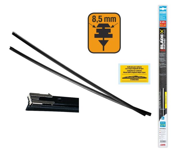 Lampa ΛΑΣΤΙΧΑ ΥΑΛΟΚΑΘΑΡΙΣΤΗΡΩΝ 71CMX8,5MM BLADE-X PLUS ΜΕ ΕΠΙΚΑΛΥΨΗ PTFE ΜΕ ΛΑΜΑΚΙΑ ΣΕ ΠΛΑΣΤΙΚΗ BLISTER ΣΥΣΚΕΥΑΣΙΑ