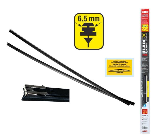 Lampa ΛΑΣΤΙΧΑ ΥΑΛΟΚΑΘΑΡΙΣΤΗΡΩΝ 61CMX6,5MM BLADE-X PLUS ΜΕ ΕΠΙΚΑΛΥΨΗ PTFE ΜΕ ΛΑΜΑΚΙΑ ΣΕ ΠΛΑΣΤΙΚΗ BLISTER ΣΥΣΚΕΥΑΣΙΑ