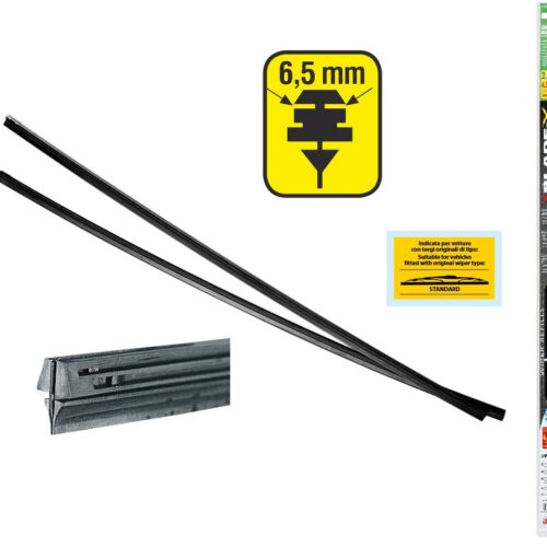 Lampa ΛΑΣΤΙΧΑ ΥΑΛΟΚΑΘΑΡΙΣΤΗΡΩΝ 61cmX6,5mm BLADE-X  ΜΕ ΕΠΙΚΑΛΥΨΗ PTFE ΧΩΡΙΣ ΛΑΜΑΚΙΑ ΣΕ ΠΛΑΣΤΙΚΗ BLISTER ΣΥΣΚΕΥΑΣΙΑ