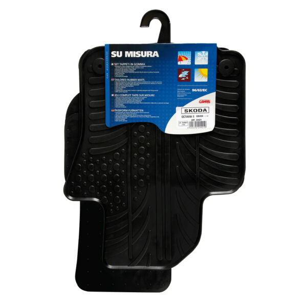Lampa ΜΑΡΚΕ ΠΑΤΑΚΙΑ ΣΕ ΣΚΑΦΗ ΛΑΣΤΙΧΟ ΓΙΑ SKODA OCTAVIA 5 09/2004-02/2013 / SKODA OCTAVIA WAGON 01/2005-04/2013 SUMISURA ΣΕ ΜΑΥΡΟ ΧΡΩΜΑ ME ΚΟΥΜΠΩΜΑΤΑ LAMPA - 4 ΤΕΜ. - Image 2