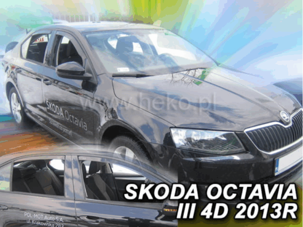 Heko ΑΝΕΜΟΘΡΑΥΣΤΕΣ ΓΙΑ SKODA OCTAVIA 3 A7 4/5D 2013+  LTB ΣΕΤ ΑΥΤΟΚΙΝΗΤΟΥ ΑΠΟ ΕΥΚΑΜΠΤΟ ΦΙΜΕ ΠΛΑΣΤΙΚΟ HEKO - 4 ΤΕΜ.
