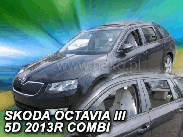 Heko ΑΝΕΜΟΘΡΑΥΣΤΕΣ ΓΙΑ SKODA OCTAVIA 3 A7 2013+ SW / COMBI 5D ΣΕΤ ΑΥΤΟΚΙΝΗΤΟΥ ΑΠΟ ΕΥΚΑΜΠΤΟ ΦΙΜΕ ΠΛΑΣΤΙΚΟ HEKO - 4 ΤΕΜ.