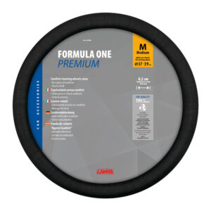 Lampa Lampa Κάλυμμα Τιμονιού Αυτοκινήτου Formula One 37-39εκ. Άοσμο Αντιιδρωτικό Ευρείας κάλυψης Μαύρο 1-τεμ. (L3306.8)