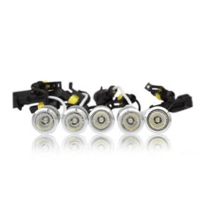 M-Tech Πρόσθετο DAYLINE  Διεθνή 10LED (2  σειρές X5 LED) HP 12V Ασημί χωρίς πλαίσιο