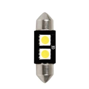 Lampa ΛΑΜΠΑΚΙ ΠΛΑΦΟΝΙΕΡΑΣ C5W 12V 10x36mm HYPER-LED6 ΛΕΥΚΟ 2SMDx3chips (ΔΙΠΛΗΣ ΠΟΛΙΚΟΤΗΤΑΣ- CAN-BUS) 1ΤΕΜ.