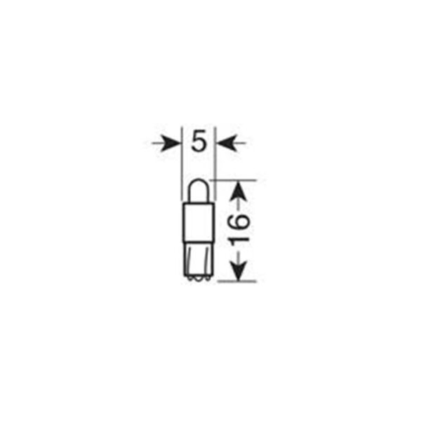 Lampa T3 12V W2Χ4,6d 1 LED COCKPIT ΛΕΥΚΟ (ΚΑΡΦΩΤΟ ΑΚΑΛΥΚΟ ΓΙΑ ΟΡΓΑΝΑ ΤΑΜΠΛΟ) BLISTER - 5 ΤΕΜ. - Image 2