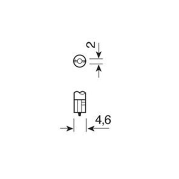 Lampa T3 12V W2Χ4,6d 1 LED COCKPIT ΛΕΥΚΟ (ΚΑΡΦΩΤΟ ΑΚΑΛΥΚΟ ΓΙΑ ΟΡΓΑΝΑ ΤΑΜΠΛΟ) BLISTER - 5 ΤΕΜ. - Image 3
