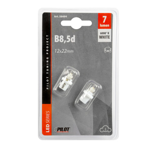 Lampa ΛΑΜΠΑΚΙΑ ΜΕ LED B8.5d ΛΕΥΚΟ ΦΩΣ ΚΑΡΦΙ