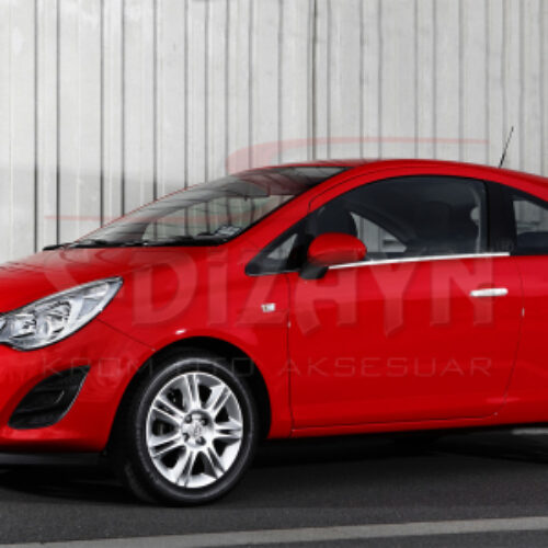 S-dizayn ΧΕΡΟΥΛΙΑ ΠΟΡΤΑΣ ΓΙΑ OPEL CORSA D HB 3D COUPE 07-14  ΧΡΩΜΙΟ ΜΕΤΑΛΛΙΚΑ 2ΠΟΡΤΕΣ 2ΤΕΜ