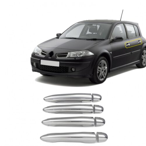 S-dizayn ΧΕΡΟΥΛΙΑ ΠΟΡΤΑΣ ΓΙΑ RENAULT MEGANE HB 5D /SEDAN /SW 04-10  ΧΡΩΜΙΟ ΜΕΤΑΛΛΙΚΑ 4ΠΟΡΤΕΣ 4ΤΕΜ