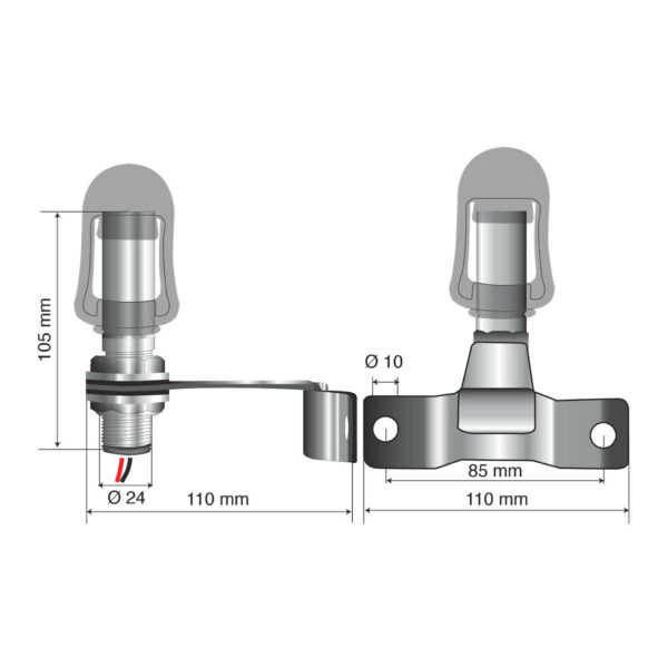 Lampa Βάση Στήριξης Φάρου FIX-5 85mm - Image 3