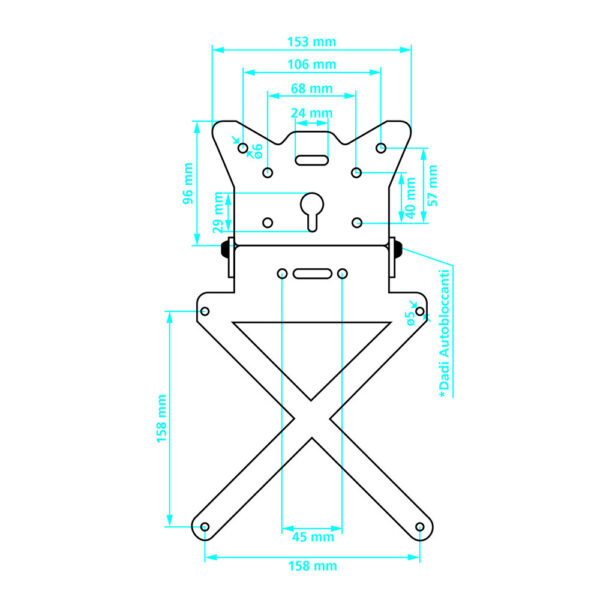 Lampa ΒΑΣΗ ΣΤΗΡΙΞΗΣ ΠΙΝΑΚΙΔΑΣ ΜΗΧΑΝΗΣ X-PLATE ΑΝΑΔΙΠΛΟΥΜΕΝΗ/ΜΕ ΘΕΣΗ ΓΙΑ ΦΛΑΣ ΜΑΥΡΗ -1ΤΕΜ. - Image 3