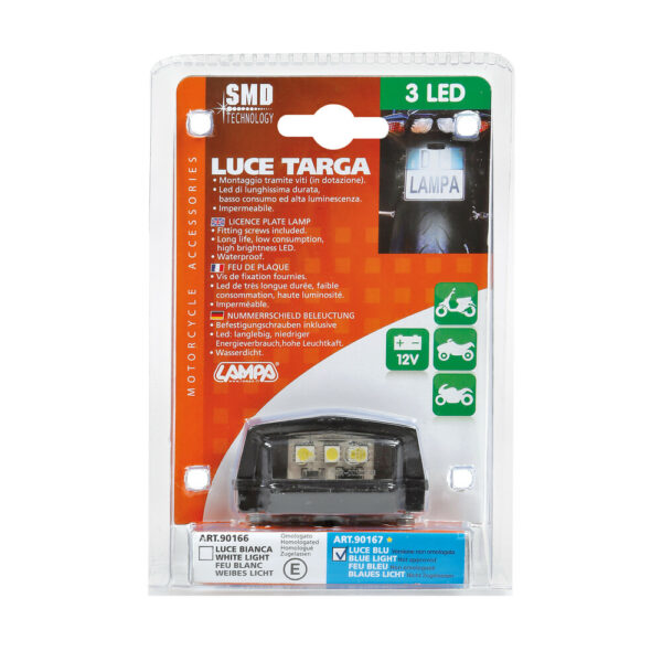 Lampa ΦΩΣ ΠΙΝΑΚΙΔΑΣ ΜΕ 3 SMD LED (Μπλε) - Image 3