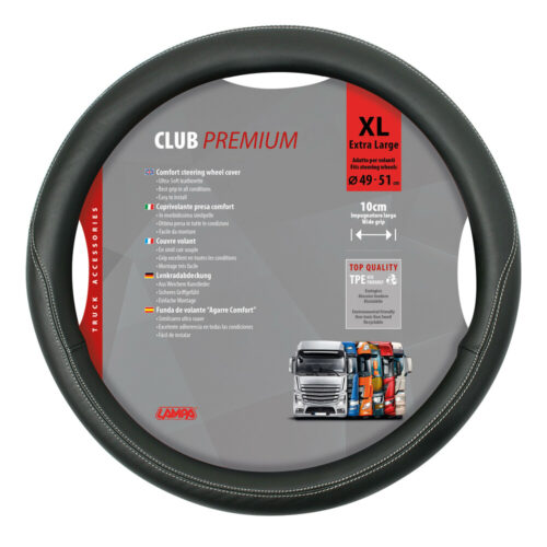 Lampa ΚΑΛΥΜΜΑ ΤΙΜΟΝΙΟΥ ΦΟΡΤΗΓΟΥ CLUB 49/51cm (XL) ΜΑΥΡΟ ΟΙΚΟΛΟΓΙΚΟ ΚΑΙ ΑΟΣΜΟ