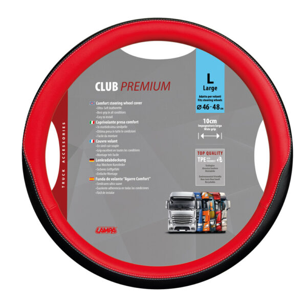 Lampa ΚΑΛΥΜΜΑ ΤΙΜΟΝΙΟΥ ΦΟΡΤΗΓΟΥ CLUB PREMIUM L 46/48 cm ΚΟΚΚΙΝΟ/ΜΑΥΡΟ ΑΠΟ ΑΟΣΜΟ, ΜΗ ΤΟΞΙΚΟ, ΟΙΚΟΛΟΓΙΚΟ ΚΑΙ ΑΝΑΚΥΚΛΩΣΙΜΟ TPE ΘΕΡΜΟΠΛΑΣΤΙΚΟ ΕΛΑΣΤΟΜΕΡΕΣ LAMPA - 1 ΤΕΜ.