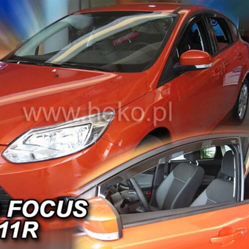 Heko ΑΝΕΜΟΘΡΑΥΣΤΕΣ ΓΙΑ FORD FOCUS 3 4D/5D 2011-2018 ΖΕΥΓΑΡΙ ΑΠΟ ΕΥΚΑΜΠΤΟ ΦΙΜΕ ΠΛΑΣΤΙΚΟ HEKO – 2 ΤΕΜ.