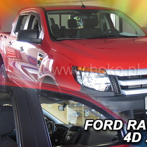 Heko ΑΝΕΜΟΘΡΑΥΣΤΕΣ ΓΙΑ FORD RANGER / RAPTOR III 4D 2012-2022  ΖΕΥΓΑΡΙ ΑΠΟ ΕΥΚΑΜΠΤΟ ΦΙΜΕ ΠΛΑΣΤΙΚΟ HEKO – 2 ΤΕΜ.