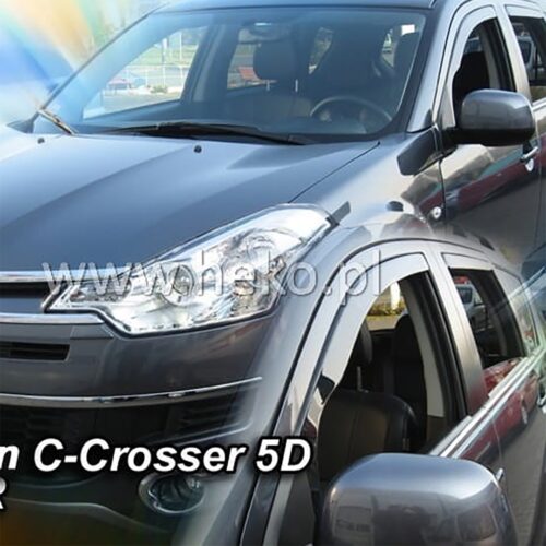 Heko ΑΝΕΜΟΘΡΑΥΣΤΕΣ ΓΙΑ CITROEN C-CROSSER  5D 2007-2012 / PEUGEOT 4007 5D 2008-2012 ΖΕΥΓΑΡΙ ΑΠΟ ΕΥΚΑΜΠΤΟ ΦΙΜΕ ΠΛΑΣΤΙΚΟ HEKO – 2 ΤΕΜ.