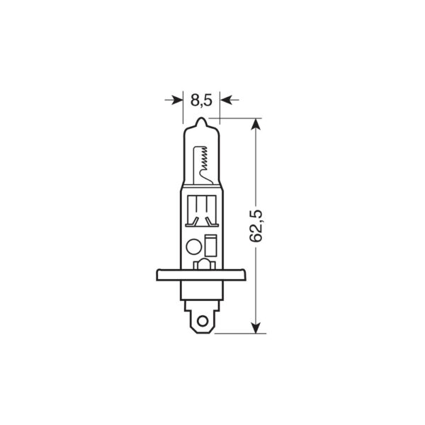 Lampa H1 12V 100W P14,5s XENON BLUE 5.000K +50% 2ΤΕΜ. - Image 2