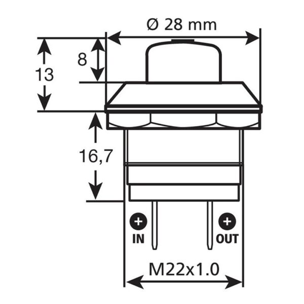 Lampa ΔΙΑΚΟΠΤΗΣ 12/24V - 10A - Image 2