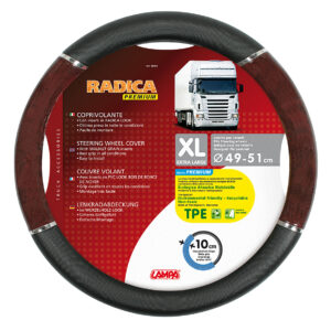 Lampa ΚΑΛΥΜΜΑ ΤΙΜΟΝΙΟΥ ΦΟΡΤΗΓΟΥ RADICA (XL) 49-51 cm (ΜΑΥΡΟ/ΞΥΛΟ/ΟΙΚΟΛΟΓΙΚΟ/ΑΟΣΜΟ)
