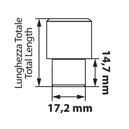 Lampa Μπουλόνια Ασφαλείας 12×1,25 15/35mm (21) ίσια J020