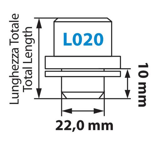 Lampa ΠΑΞΙΜΑΔΙΑ ΑΣΦΑΛΕΙΑΣ 14×1,5 19,4/40,8mm (22) ΙΣΙΑ ΜΕ ΡΟΔΕΛΑ ORIGINAL L020