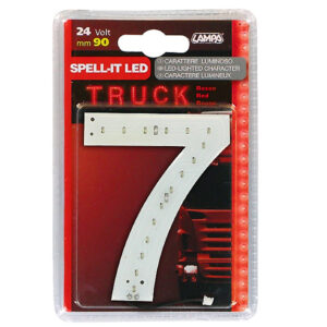 Lampa ΑΡΙΘΜΟΣ 7 ΚΟΚΚΙΝΟ 24V LED