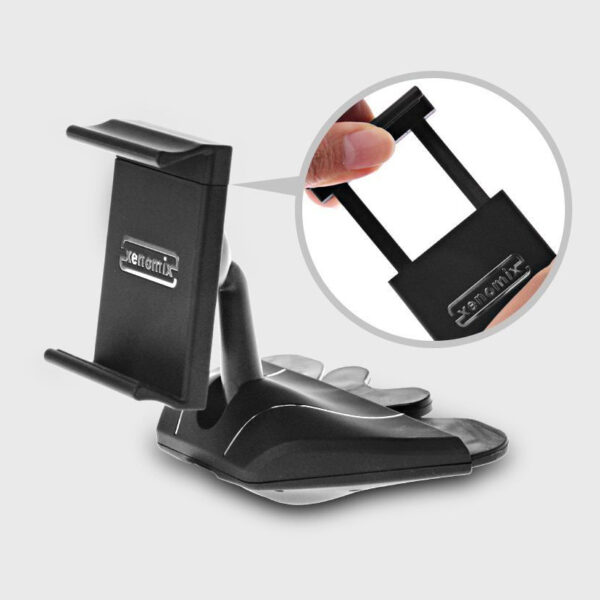 Xenomix ΒΑΣΗ ΣΤΗΡΙΞΗΣ XENOMIX CD SMART ΚΙΝΗΤΟΥ/GPS (6-9,5 cm) ΓΙΑ ΤΗΝ ΥΠΟΔΟΧΗ/ΕΓΚΟΠΗ CD (ΜΑΥΡΟ) - Image 4