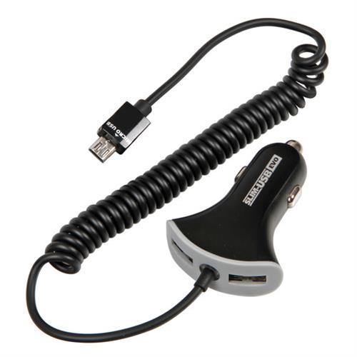 Lampa ΦΟΡΤΙΣΤΗΣ ΑΝΑΠΤΗΡΑ ΔΙΠΛΟΣ SLIM USB EVO ME ΚΑΛΩΔΙΟ 12/24V 2400mA