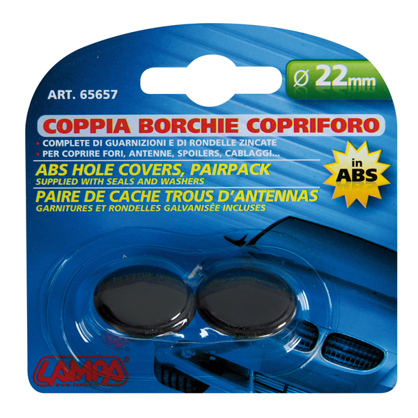 Lampa ΤΑΠΕΣ ΚΕΡΑΙΑΣ ΜΑΥΡΕΣ 22 mm 2 ΤΕΜ. - Image 2