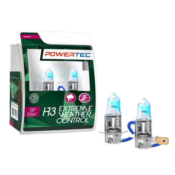 M-Tech H3 12V 55W PK22s POWERTEC ΛΑΜΠΕΣ EXTREME WEATHER CONTROL M-TECH - 2 ΤΕΜ. - Image 2