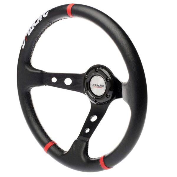 Simoni Racing ΤΙΜΟΝΙ GRAVEL ΤΡΙΑΚΤΙΝΟ 35 cm (ΜΑΥΡΟ/ΚΟΚΚΙΝΟΙ ΔΑΚΤΥΛΙΟΙ) - Image 2