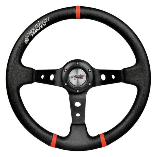 Simoni Racing ΤΙΜΟΝΙ GRAVEL ΤΡΙΑΚΤΙΝΟ 35 cm (ΜΑΥΡΟ/ΚΟΚΚΙΝΟΙ ΔΑΚΤΥΛΙΟΙ)