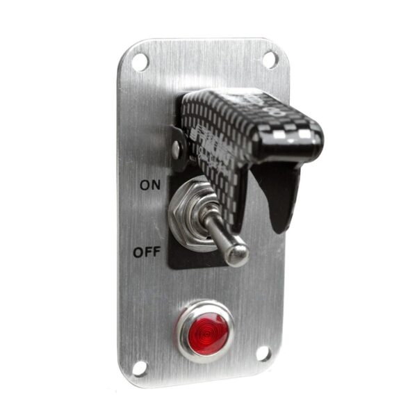 Simoni Racing ΔΙΑΚΟΠΤΗΣ ON/OFF BABY GO LIGHT EVO ΑΕΡΟΠΟΡΙΚΟΥ ΤΥΠΟΥ 12V 20A ΚΑΙ ΕΝΔΕΙΞΗ LED (CARBON ΚΑΠΑΚΙ ΜΕ ΒΑΣΗ ΧΡΩΜΙΟΥ)