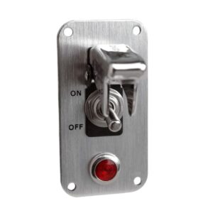 Simoni Racing ΔΙΑΚΟΠΤΗΣ ON/OFF BABY GO LIGHT EVO ΑΕΡΟΠΟΡΙΚΟΥ ΤΥΠΟΥ 12V 20A ΚΑΙ ΕΝΔΕΙΞΗ LED (ΜΕ ΚΑΠΑΚΙ ΚΑΙ ΒΑΣΗ ΧΡΩΜΙΟΥ)