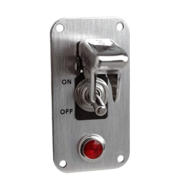 Simoni Racing ΔΙΑΚΟΠΤΗΣ ON/OFF BABY GO LIGHT EVO ΑΕΡΟΠΟΡΙΚΟΥ ΤΥΠΟΥ 12V 20A ΚΑΙ ΕΝΔΕΙΞΗ LED (ΜΕ ΚΑΠΑΚΙ ΚΑΙ ΒΑΣΗ ΧΡΩΜΙΟΥ)