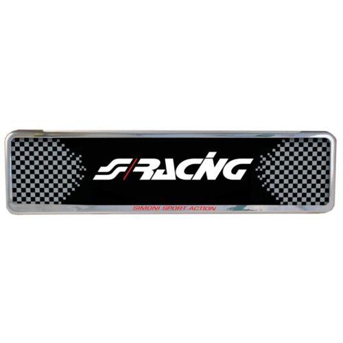 Simoni Racing ΠΛΑΙΣΙΟ ΠΙΣΩ ΠΙΝΑΚΙΔΑΣ ANTITHEFT ΜΕ ΑΝΤΙΚΛΕΠΤΙΚΟ ΣΥΣΤΗΜΑ 52,5 X 13 cm (ΧΡΩΜΙΟ)