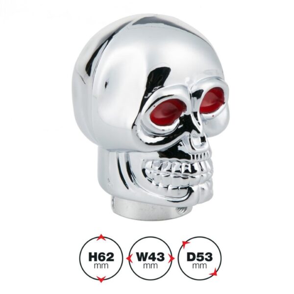 Simoni Racing ΠΟΜΟΛΟ ΤΑΧΥΤΗΤΩΝ SKELETOR ΝΕΚΡΟΚΕΦΑΛΗ 62 Χ 43 mm / Φ 53 mm (ΧΡΩΜΙΟ) - Image 2
