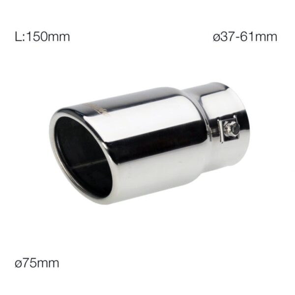 Simoni Racing ΜΠΟΥΚΑ ΣΤΡΟΓΓΥΛΗ ΓΙΑ ΕΞΑΤΜΙΣΗ 37-61 mm (ΜΗΚΟΣ 150 mm/ΔΙΑΜΕΤΡΟΣ ΕΞΩΤΕΡΙΚΗ 75 mm) - Image 2