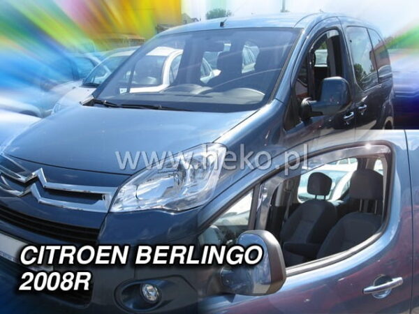 Heko ΑΝΕΜΟΘΡΑΥΣΤΕΣ ΓΙΑ CITROEN BERLINGO/ PEUGEOT PARTNER 2008-2018 ΖΕΥΓΑΡΙ ΑΠΟ ΕΥΚΑΜΠΤΟ ΦΙΜΕ ΠΛΑΣΤΙΚΟ HEKO - 2 ΤΕΜ.