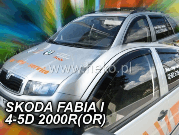 Heko ΑΝΕΜΟΘΡΑΥΣΤΕΣ ΓΙΑ SKODA FABIA 4D/5D 1999-2010 ΖΕΥΓΑΡΙ ΕΞΩΤΕΡΙΚΟΙ ΑΥΤΟΚΙΝΗΤΟΥ ΑΠΟ ΕΥΚΑΜΠΤΟ ΦΙΜΕ ΠΛΑΣΤΙΚΟ HEKO - 2 ΤΕΜ.