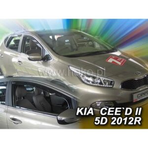 Heko ΑΝΕΜΟΘΡΑΥΣΤΕΣ ΓΙΑ KIA CEED II 5D 05/2012-2018 ΖΕΥΓΑΡΙ ΑΠΟ ΕΥΚΑΜΠΤΟ ΦΙΜΕ ΠΛΑΣΤΙΚΟ HEKO - 2 ΤΕΜ.